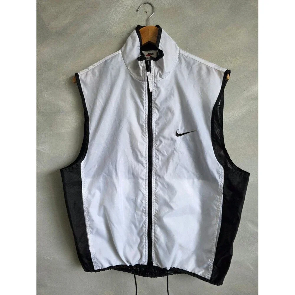 Nike VTG White Tag  Black and White Lightweight Vest Mens M